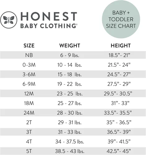 Vista 5 de HonestBaby Paquete múltiple de 2 piezas de pijamas de pijama 100% algodón orgánico para bebés y niñas pequeñas
