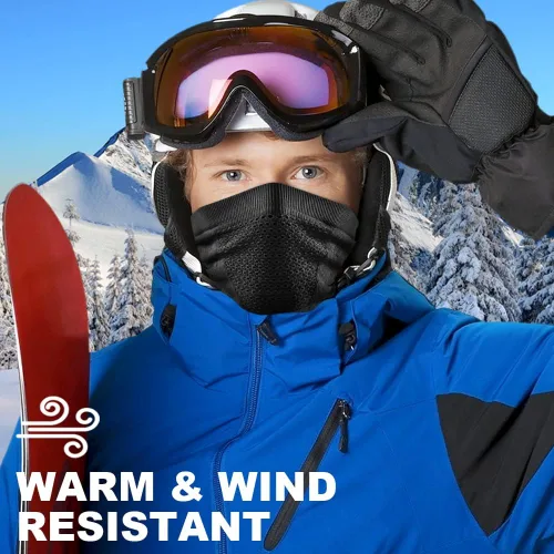 Vista 6 de wtactful Polaina calentadora de cuello de invierno, resistente al viento, pasamontañas para esquí, snowboard