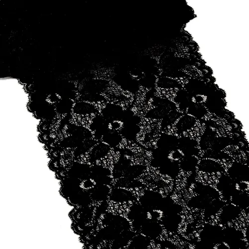 Vista 22 de MSCFTFB Cinta bordada de flores de encaje elástico de 5 yardas de ancho de 6.3 pulgadas de ancho para decoración de ropa, manualidades, boda, baby