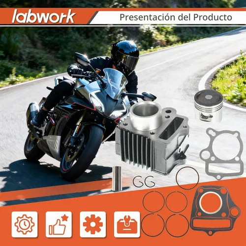 Vista 2 de labwork Kit de Reemplazo de Cilindro y Pistón de 50cc para Honda Z50 XR50 CRF50