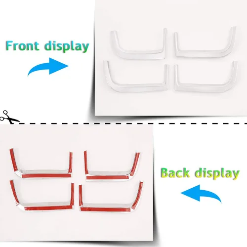 Vista 9 de 4 unids ABS puerta de coche caja de almacenamiento decorativo marco ajuste accesorios para BMW X5 G05 2019 (cromo)