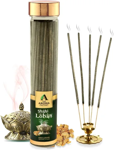 Vista 13 de The Aroma Factory Agarbatti for Pooja, Attar Jannat Ul Firdaus Perfume Varillas de incienso, sin carbón y bajo contenido de humo, Agarbatti
