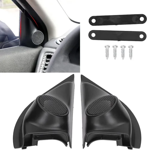 Vista 9 de Fydun 2 piezas de cubierta de tweeter para pilar de puerta de automóvil, panel de altavoz, adaptaciones de repuesto para HR‑V Vezel XR‑V CR‑V