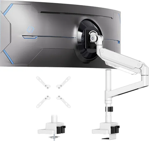 Vista 13 de Bracito para monitor ultra ancho resistente de 24-57'' - Montura de aluminio para monitor individual, soporta hasta 59.4 libras, soporte de Negro