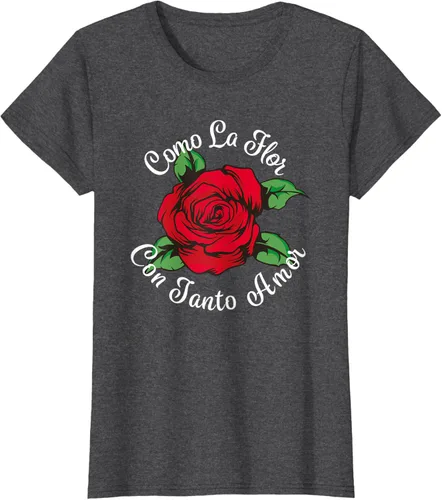 Vista 5 de Como La Flor - Bailar Cumbia - Mexican Rose Fiesta Regalo Camiseta Negro