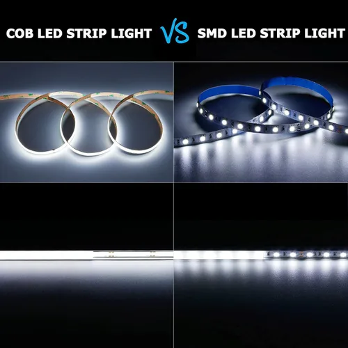 Vista 7 de GOMING Tira de luz LED COB de 12 V, blanco frío, 6000 K, IP65, impermeable