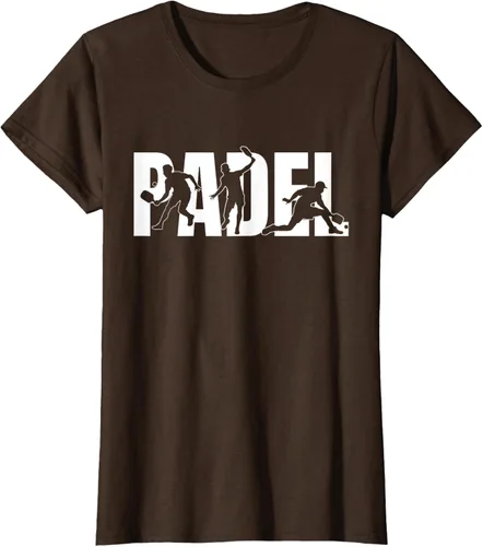 Vista 20 de Camiseta de regalo para amantes de los deportes con silueta de padel