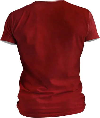 Vista 2 de Camisetas estampadas con abdominales falsos en 3D para hombres, camisetas gráficas divertidas, casuales, de manga corta, cuello redondo, camisetas