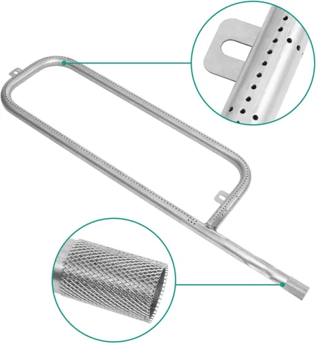 Vista 2 de Tubo de quemador de parrilla e encendedor para parrilla de gas portátil Weber Traveler, tubo de quemador con kit de encendedor, pieza de repuesto