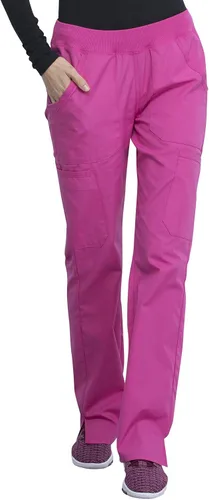 Vista 19 de Pantalones quirúrgicos Workwear Professionals para mujer, pantalón cargo sin cierre, elástico suave, WW170 Negro