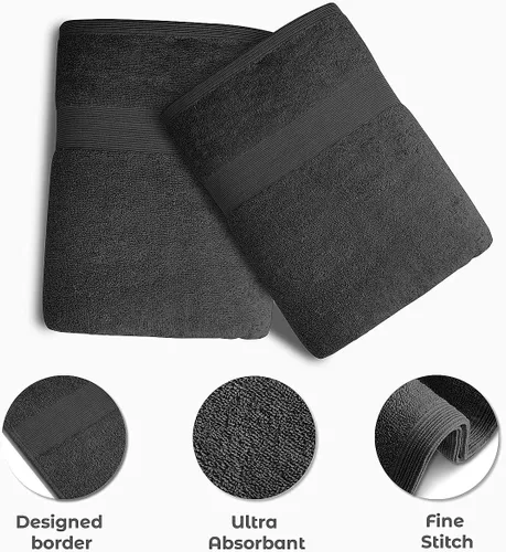 Vista 2 de Softolle Juego de 4 toallas de baño de lujo (27 x 54 pulgadas), toallas para baño, súper suaves, toallas altamente absorbentes para el hogar, spa