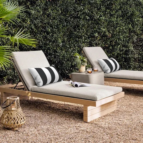 Vista 7 de DYTXIII Paquete de 2 almohadas lumbares impermeables para exteriores con rellenos, 12 x 20 pulgadas, almohada decorativa rectangular para patio
