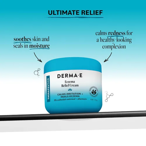Vista 2 de DERMA-E Crema para aliviar el eccema – Crema natural para aliviar la picazón – Crema calmante para el eccema alivia la piel escamosa, escamosa