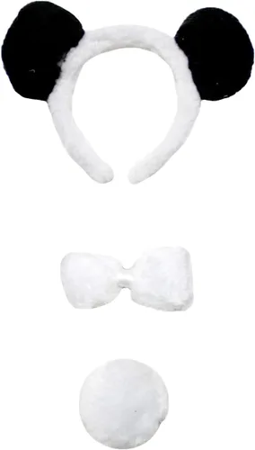 Vista 12 de Petitebella Traje combinado de 3 piezas con diadema de animales y pajarita y cola
