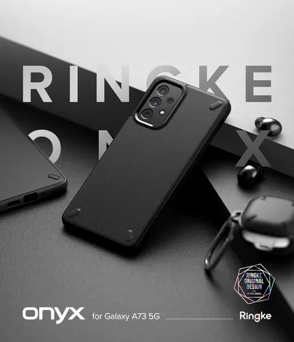 Vista 9 de Ringke Onyx Compatible with Samsung Galaxy A73 5G (2022) Case, Shockproof Rugged Heavy Duty Non-Slip Flexible TPU Cover - Black