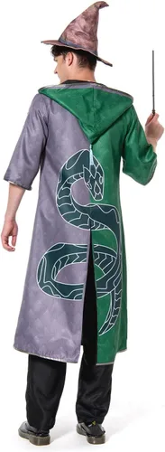 Vista 7 de Disfraz de mago para cosplay, capa de bruja, capa para fanáticos de la casa, uniforme escolar, Halloween, unisex