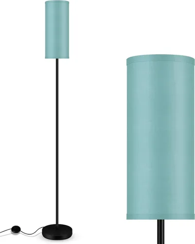 Vista 9 de Boostarea - Lámpara de pie para sala de estar con bombilla de 3 temperaturas de color, lámparas de pie industriales, lámpara alta clásica dorada
