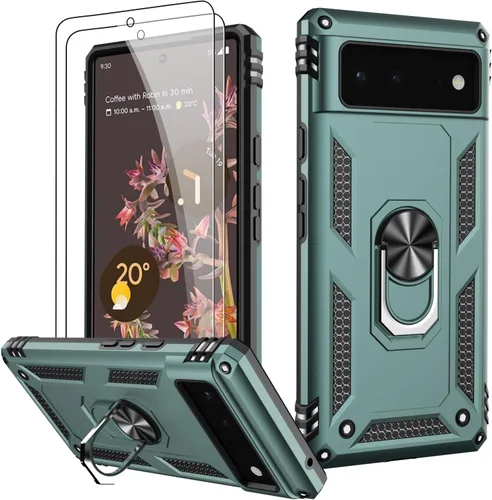 Vista 37 de LUMARKE para Google Pixel 3A XL - Funda con protector de pantalla, funda protectora grado militar probada contra caídas de 16 pies con soporte
