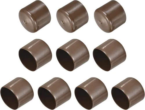 Vista 33 de uxcell 10 tapas de goma para extremos de 0.591 in de identificación, tapa de extremo redondo, protectores de rosca de tornillo, color negro