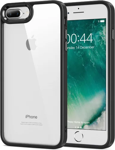Vista 361 de HOOMIL Funda para iPhone 7 Plus/iPhone 8 Plus de 5.5 Pulgadas, sin amarillamiento, protección contra caídas, cubierta trasera dura transparente