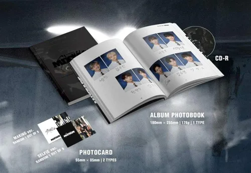 Vista 2 de STRAYKIDS - Álbum DEBUT de MIXTAPE CD-R+Photocard+Photobook+(Extra STRAYKIDS 4 tarjetas fotográficas+1 tarjeta fotográfica de doble cara+espejo
