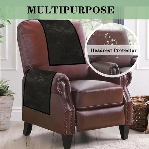 Vista 4 de Ntomtuex Funda de piel sintética para reposabrazos de sofá, funda impermeable para reposabrazos de sofá, silla reclinable, protectores de brazo
