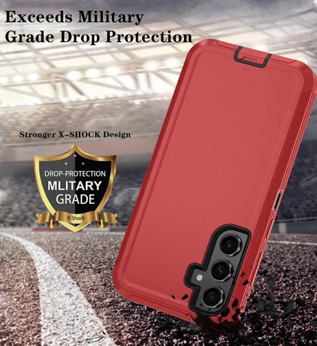 Vista 14 de ONOLA Funda compatible con Samsung Galaxy S24 Ultra con protector de pantalla HD, resistente a los golpes y a las caídas, funda de 3 capas