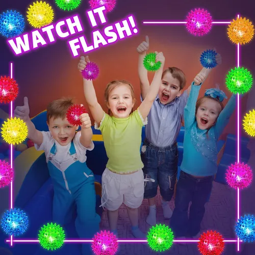 Vista 7 de Pelotas sensoriales iluminadas y rebotantes, juguetes sensoriales para niños con autismo, juguetes para 3-4, 5-7, 8-12, regalos para niños y niñas