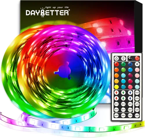 Vista 12 de DAYBETTER - Tira de luces led de 16.4 pies, con control remoto y fuente de alimentación