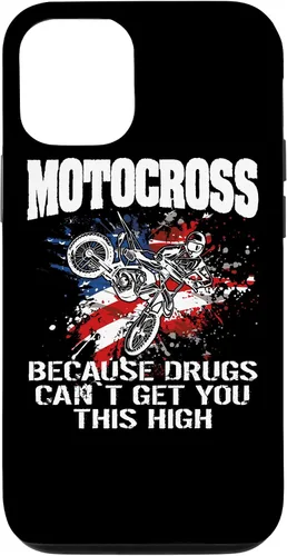 Vista 28 de Motocross Dirtbike MX Motorcycle Us Flag Case para iPhone 17