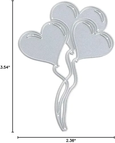 Vista 8 de Plantillas troqueladas de metal con diseño de corazón y corazón, plantillas para álbumes de recortes, plantilla de grabado para tarjetas del día