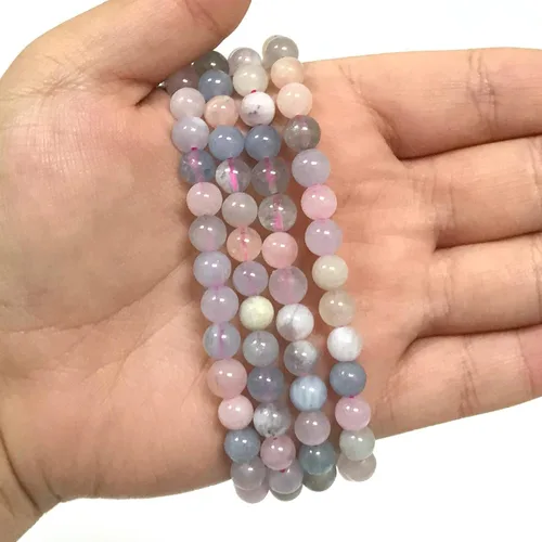 Vista 236 de Gem Avenue Handmade Round Bead Stretch Bracelet Unisex Natural Stone Beaded Jewelry for Men & Women, Elastic Wristband for Daily Wear