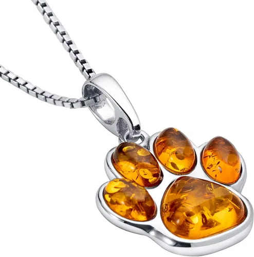 Vista 3 de PEORA Collar con colgante de animal de ámbar báltico genuino para mujer en plata de ley con cadena de 18 pulgadas