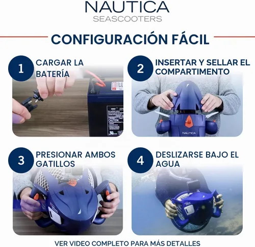 Vista 6 de Nautica Navigator and Skipper Underwater Seascooters, Designed for Younger Recreational Divers and Snorkelers