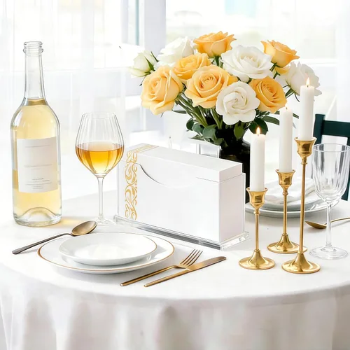 Vista 2 de Servilletero para toallas de invitados para baño, transparente, impermeable, vertical, desechable, servilletas, bandeja para toalla de mano, bandeja