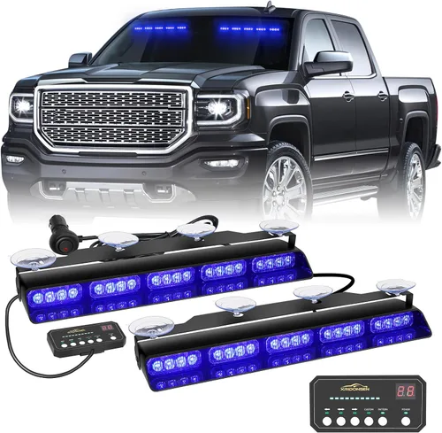 Vista 15 de XRIDONSEN - Luces estroboscópicas ámbar para camiones, 40 luces LED