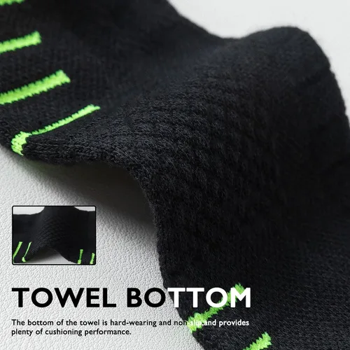 Vista 3 de AniKigu Running Socks Breathable Athletic Socks,Cushion Ankle Socks For Men And Women
