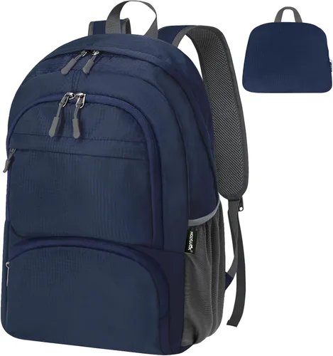 Vista 10 de Holyluck - Mochila ligera de 20 L, plegable, para senderismo, mochila de viaje plegable para hombres y mujeres, pequeña bolsa de hombro plegable