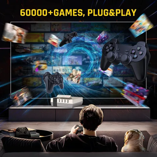 Vista 2 de Kinhank Super Console Cube X3 Built-in 65,000+ Games,Retro Video Game Console Compatible with 60+ Classic Emulators,EmuELEC 4.5 Game System+Android