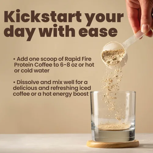 Vista 5 de Café con Proteína, con 10g de Proteína con Colágeno, Promueve el Crecimiento Muscular, Apoya la Energía, Caliente o Frío, Apto para Keto, 100% Café