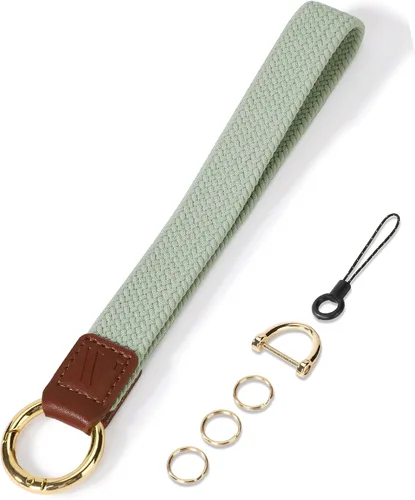 Vista 20 de WEESMILE - Llavero de muñeca elástico, bonitos llaveros de muñeca para mujer Car Keychain for Keys, Elastic Wrist Strap, Breathable Woven