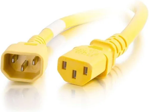 Vista 46 de Cable de alimentación C2G, cable de extensión corto, cable de extensión de alimentación, cable de alimentación de bloqueo, 10A, 250V, negro, 1 pie