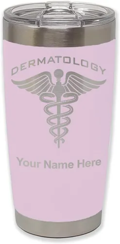 Vista 26 de LaserGram Vaso aislado al vacío de 20 onzas, dermatología, grabado personalizado incluido (negro)