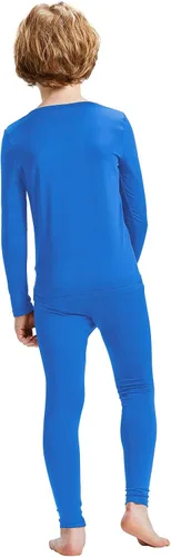 Vista 2 de MRIGNT Ropa interior térmica para niños, conjunto de pantalones largos térmicos con camisa y pantalones