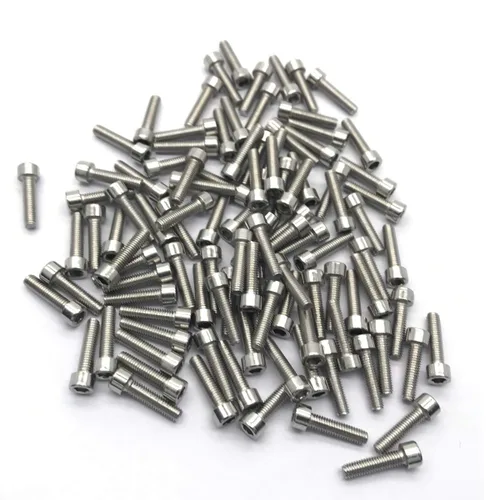 Vista 10 de Tornillos de cabeza hexagonal M3 x 0.236 in, rosca completa, superficie brillante, acero inoxidable, tornillos de cabeza hexagonal