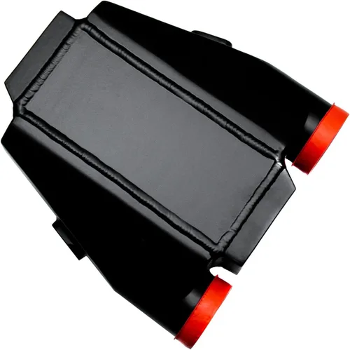 Vista 7 de Universal 11" X9.5" X3.5" 2.5" Intercooler de agua a aire Entrada de aire NPT 1/2 Negro