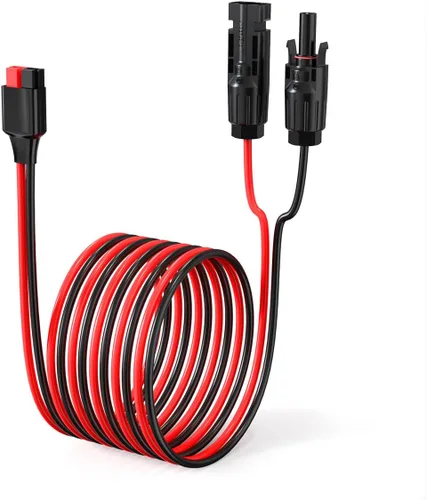 Vista 8 de ELFCULB Cable de panel solar de 10 AWG de 2 pies para conector Anderson 2, 6, 10, 20, 35, 50 pies, cable de extensión solar para estación de energía