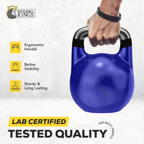 Vista 5 de Kettlebell Kings Pesas rusas de competición (mango de 1.378 in) 17.6-105.8 lbs Pesas de mano Equipo de gimnasio de entrenamiento
