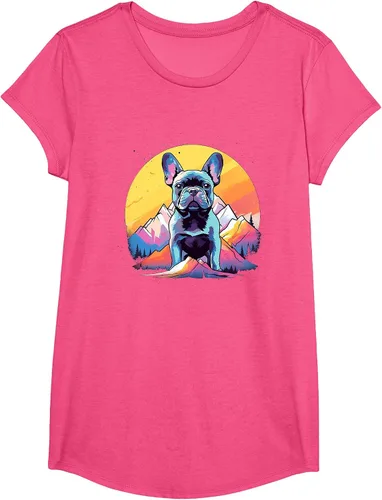 Vista 34 de French Bulldog Dog Men Women Kids T-Shirt Asphalt Grey