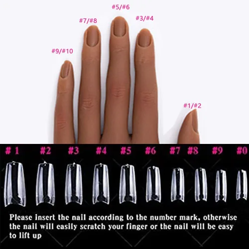 Vista 5 de Mano de práctica de uñas de silicona para uñas acrílicas, manos de maniquí profesional para práctica de uñas con soporte ajustable, mano falsa